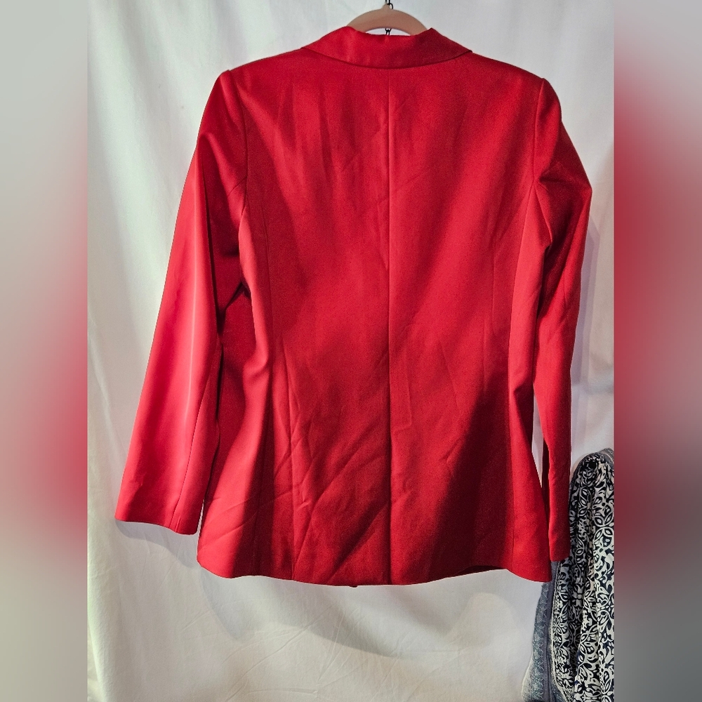 Business Casual Long Sleeve Lapel Open Front Jacket With 2 Pockets - Picture 3 of 7